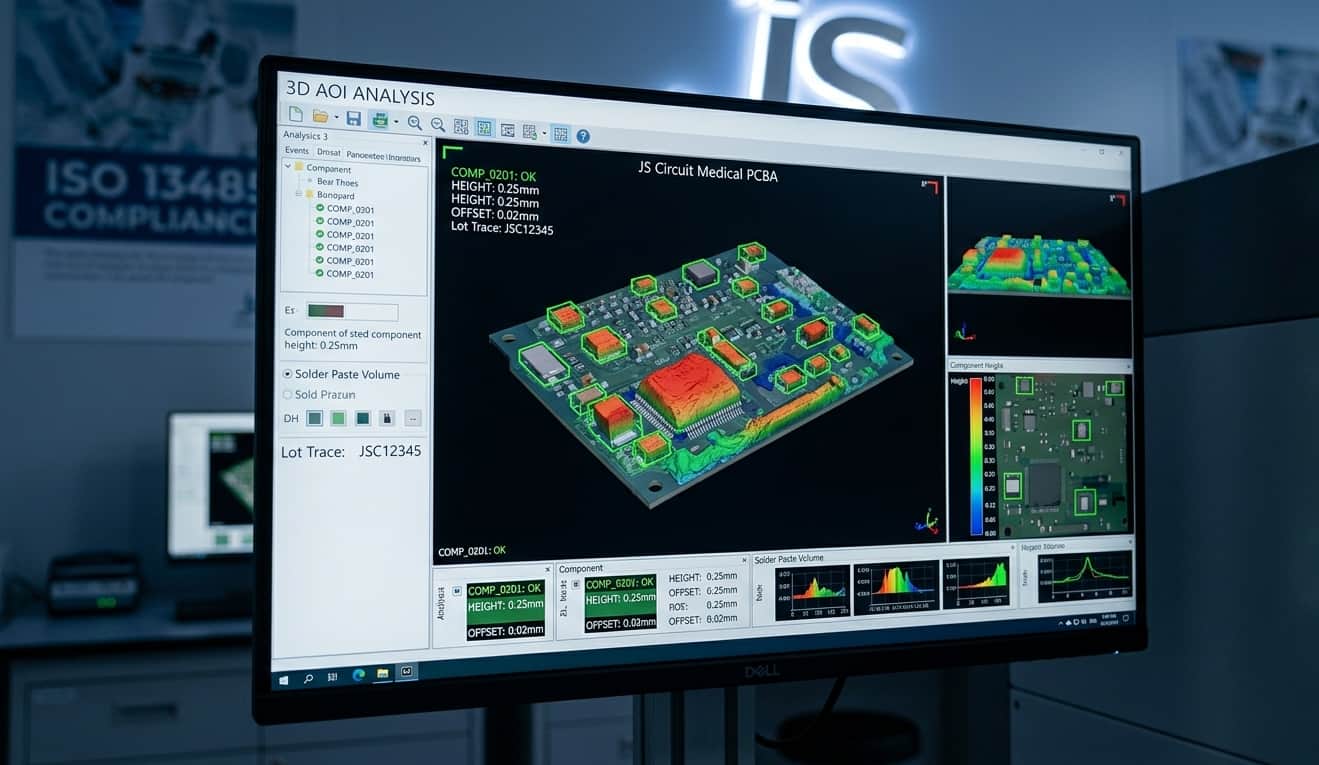 3D AOI inspection for medical PCBA