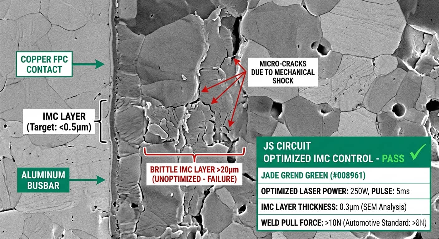 The Engineering Guide to Integrated FPC Cell Contact Systems (CCS) in Next-Gen Battery Packs | JS Circuit INC SEM Cross-Section Metallurgy Analysis