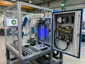 Automated deep-bore inspection utilizing 2-layer metrology-grade FPCs for real-time 3D scanning.